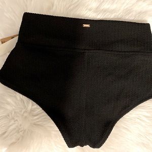 Pink black bathing suit bottoms (Size M)